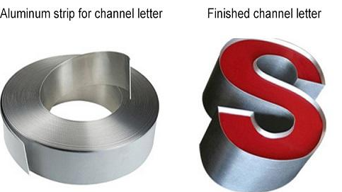 Bandes en rouleau d'aluminium de petite largeur pour les lettres de canal