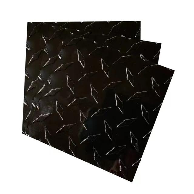 Plaques de marche en aluminium à revêtement noir 